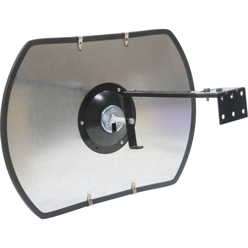 Miroir convexe rectangulaire/rond avec support, 20" h x 30" la, Int&eacute;rieur/Ext&eacute;rieur Action Paper