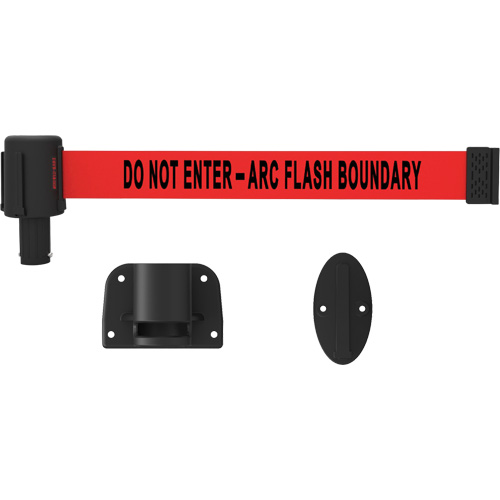 Syst&egrave;me de montage mural pour barri&egrave;re PLUS, Plastique, Fixation par vis, 15', Ruban Rouge Action Paper