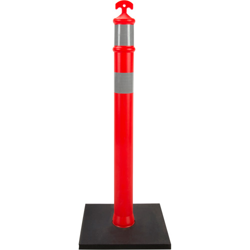 Poteau d&eacute;lin&eacute;ateur haute visibilit&eacute;, 42" h, Orange Action Paper