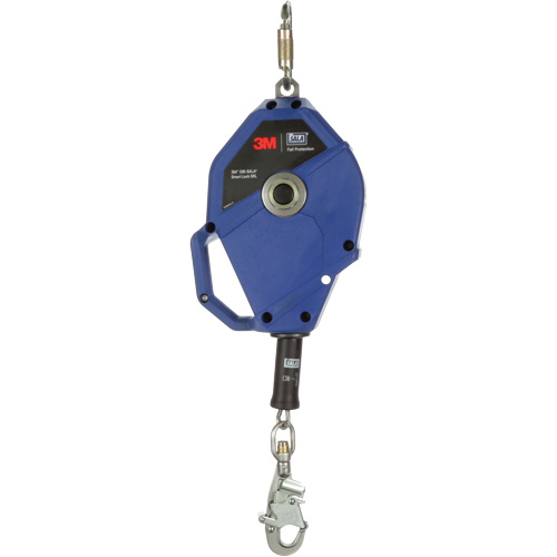 Cordage de s&eacute;curit&eacute; autor&eacute;tractable avec verrouillage intelligent, 50', Acier inoxydable, Pivotant Action Paper
