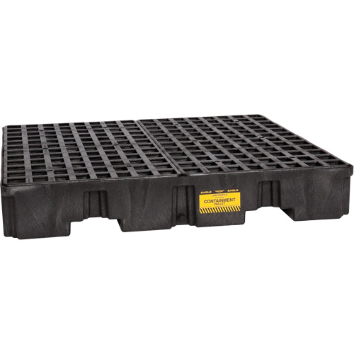 Spill Containment Pallet, 66 US gal. Spill Capacity, 51.5" x 51.5" x 8" Action Paper