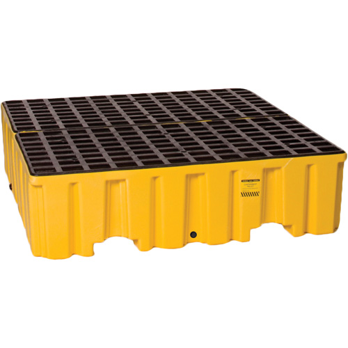 Spill Containment Pallet, 132 US gal. Spill Capacity, 51" x 52.5" x 13.75" Action Paper