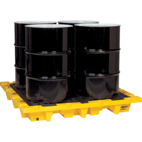 Spill Containment Pallet, 66 US gal. Spill Capacity, 58.5" x 58.5" x 7.75" Action Paper