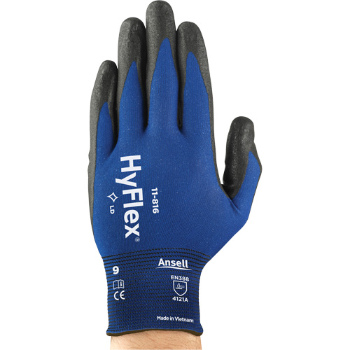 Hyflex&reg; 11-816 Glove, 6, Foam Nitrile Coating, 18 Gauge, Nylon/Spandex Shell Action Paper