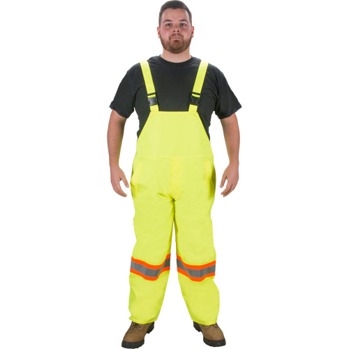RZ1000 Rain Bib Pants, Polyester, Small, High Visibility Lime-Yellow Action Paper