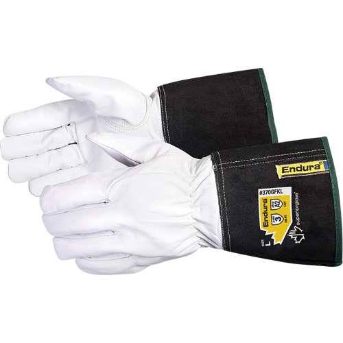 Endura&reg; TIG Welding Gloves, Grain Goatskin, Size Medium Action Paper