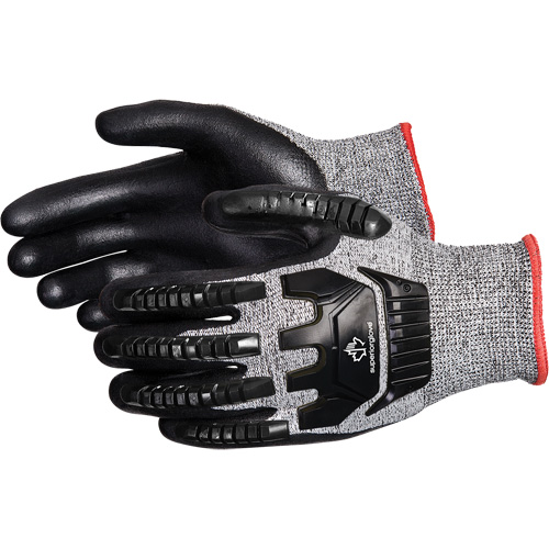 TenActiv Anti-Impact Cut-Resistant Composite Knit Gloves, 6, Synthetic Palm, Knit Wrist Cuff Action Paper
