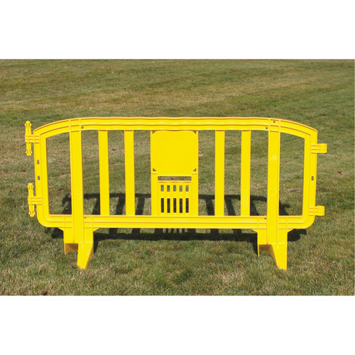 Movit Barricade, Interlocking, 78" L x 39" H, Yellow Action Paper