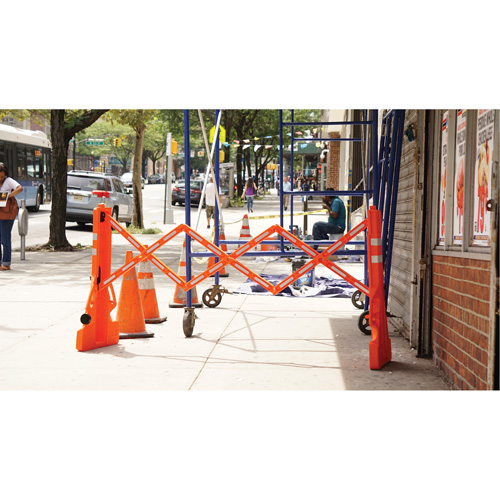 Multi-Gate Barricade, 43" H x 90" L, Orange Action Paper
