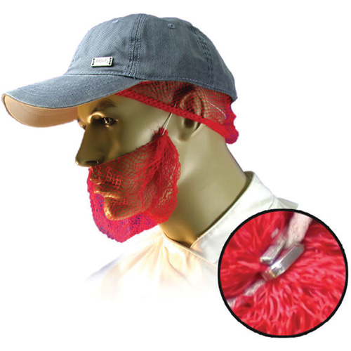 Disposable Beard Nets, Polypropylene, Red Action Paper