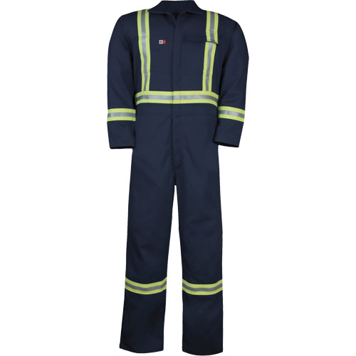 Westex UltraSoft&reg; Unlined Coveralls, Size Large (Tall), Navy Blue, 12.4 cal/cm2 Action Paper