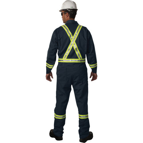 Westex UltraSoft&reg; Unlined Coveralls, Size Large (Tall), Navy Blue, 12.4 cal/cm2 Action Paper