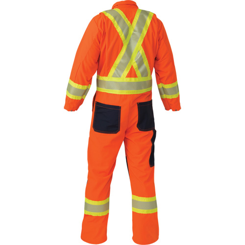 Ripstop Coveralls, 2X-Large, High Visibility Orange Action Paper