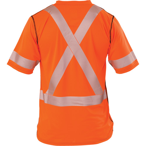 Polartec&reg; Power Grid&reg; High Visibility Short Sleeved T-Shirt, Polyester, Medium (Tall), Orange Action Paper