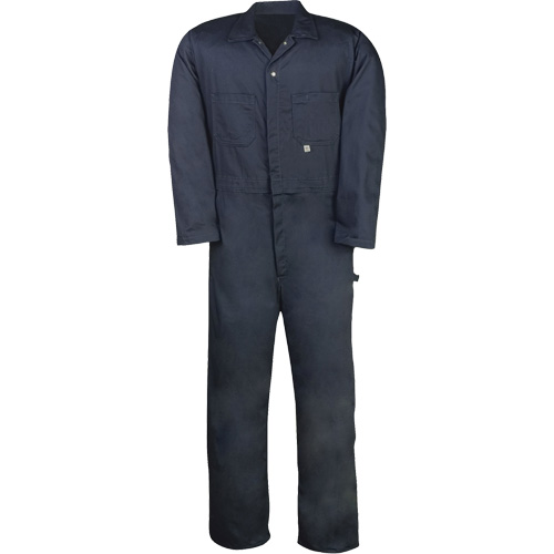 Twill Unlined Coveralls, Men's, Navy Blue, Size 38 (Tall) Action Paper