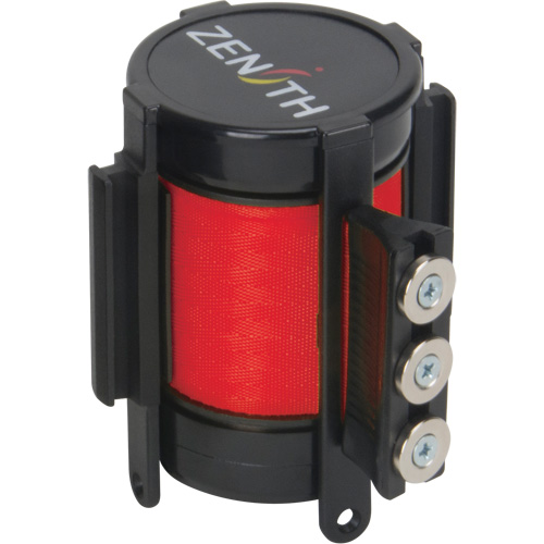 Cassette de ruban magn&eacute;tique pour barri&egrave;re de contr&ocirc;le des foules personnalis&eacute;e, 12', Ruban Rouge Action Paper