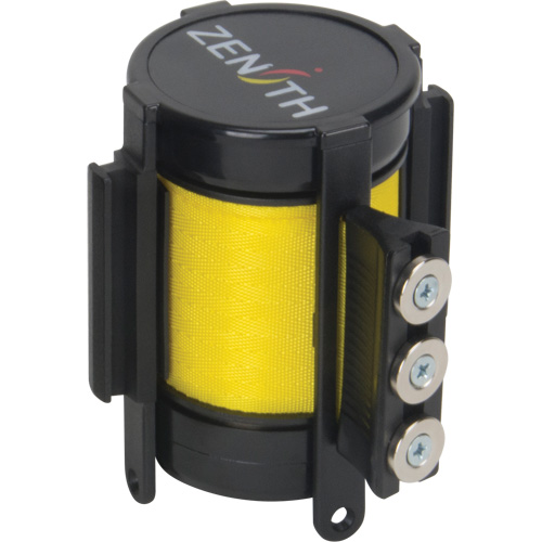 Cassette de ruban magn&eacute;tique pour barri&egrave;re de contr&ocirc;le des foules personnalis&eacute;e, 12', Ruban Jaune Action Paper