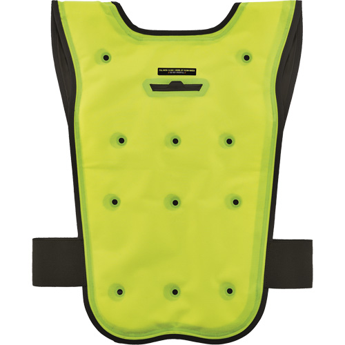 Chill-Its&reg; 6687 Economy Dry Evaporative Cooling Vest, Small/Medium, High Visibility Lime-Yellow Action Paper