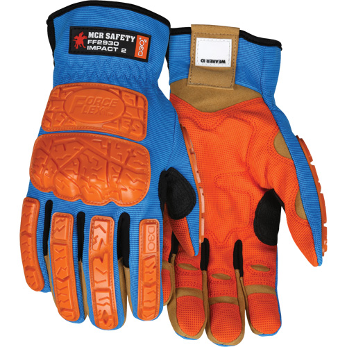Gants antichocs Forceflex, Moyen, Paume en Synth&eacute;tique, Poignet &agrave; enfiler Action Paper