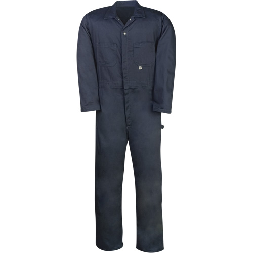 Industrial Work Coveralls, Men's, Navy Blue, Size 36 Action Paper