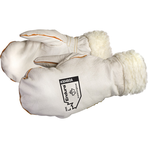Mitaines en cuir de vache naturel Endura Winter Chopper, Taille Grand, Mitaine Action Paper