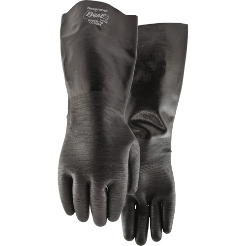 Gants r&eacute;sistants aux produits chimiques, Taille Grand/10, 18" lo, N&eacute;opr&egrave;ne, Doublure en Coton, 84-mil Action Paper