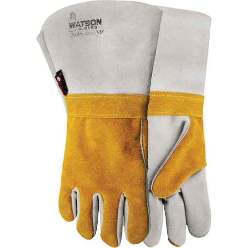 1034 Wopper Welding Gloves, Split Cowhide, Size 10 Action Paper