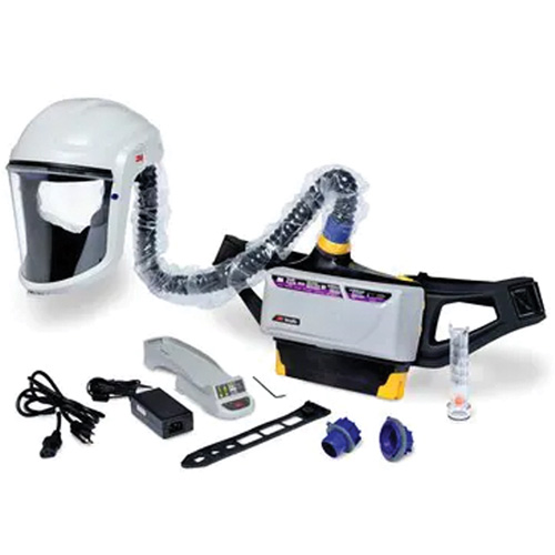Trousse d'ensemble respirateur d'&eacute;puration d'air propuls&eacute; pour peintre Versaflo, Capuchon & visi&egrave;re, Pile Lithium-ion Action Paper