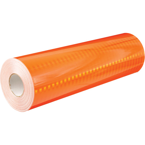 Feuille de rev&ecirc;tement de barricade prismatique de qualit&eacute; &agrave; haute intensit&eacute;, 2" la x 150' lo, 19 mils, Orange Action Paper