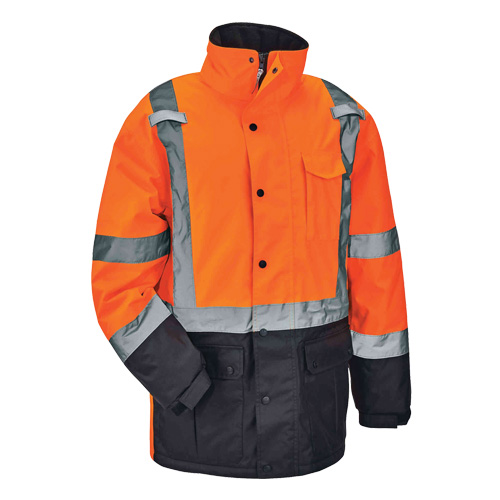GloWear&reg; 8384 Type R Thermal Parka, High Visibility Orange, Large Action Paper