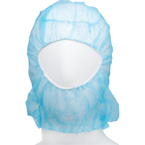 Disposable Hood, Polypropylene, Blue Action Paper