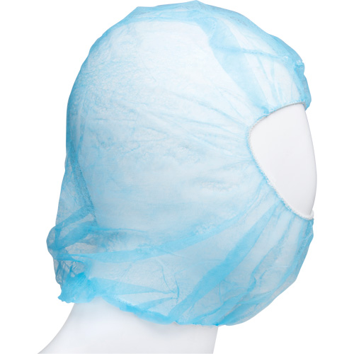 Disposable Hood, Polypropylene, Blue Action Paper