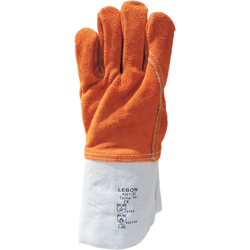 Gants de travail r&eacute;sistants &agrave; la chaleur Lebon, Cuir, 10, Prot&egrave;ge jusqu'&agrave; 482° F (250° C) Action Paper