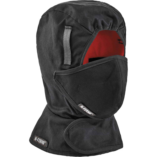 Doublure de casque de s&eacute;curit&eacute; d'hiver N-Ferno avec cache-bouche, Doublure en Molleton, Taille unique, Noir Action Paper