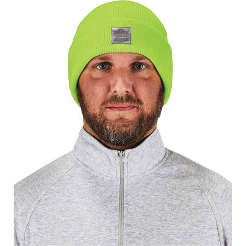 Bonnet en tricot c&ocirc;tel&eacute; N-Ferno, Taille unique, Vert lime haute visibilit&eacute; Action Paper