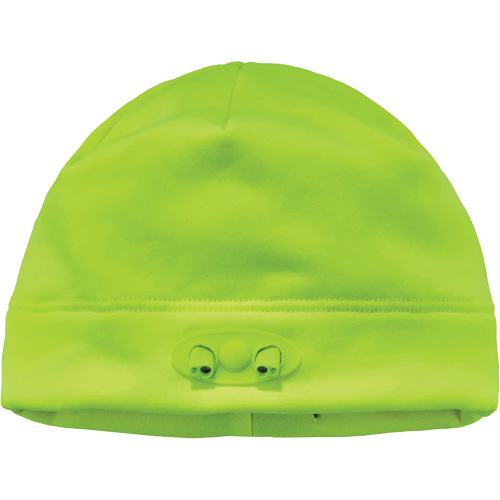 N-Ferno&reg; Skull Cap Beanie Hat with LED Lights, One Size, High-Visibility Lime Green Action Paper