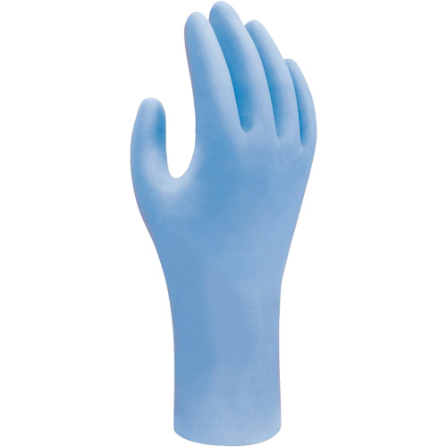 Biodegradable Disposable Gloves, X-Small, Nitrile, 2.5-mil, Powder-Free, Blue Action Paper