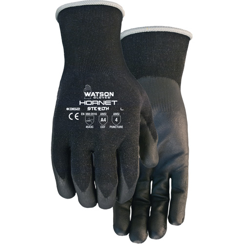 Stealth Hornet Cut Resistant Gloves, Size Small, 18 Gauge, Foam Nitrile Coated, Glass Fibre/HPPE/Nylon/Spandex Shell, ASTM ANSI Level A4/EN 388 Level 5 Action Paper