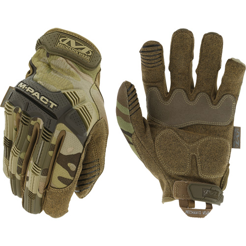 Gants antichocs tactiques MultiCam M-Pact, 8, Paume en Synth&eacute;tique, Poignet Boucle et crochet Action Paper