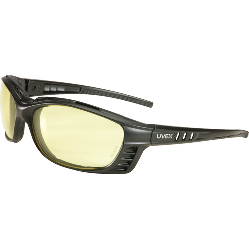 Uvex&reg; Livewire Safety Glasses with HydroShield Lenses, Amber Lens, Anti-Fog, ANSI Z87+/Meets/Exceeds CSA Z94.3 Action Paper