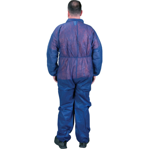 Coveralls, 3X-Large, Blue, Polypropylene Action Paper