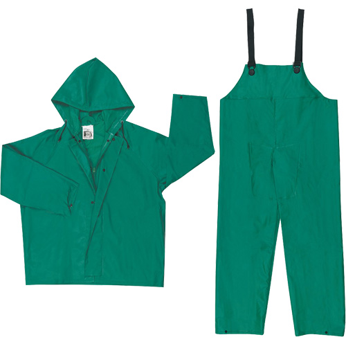 Dominator Limited Flammability Rain Suit, Large, Green Action Paper