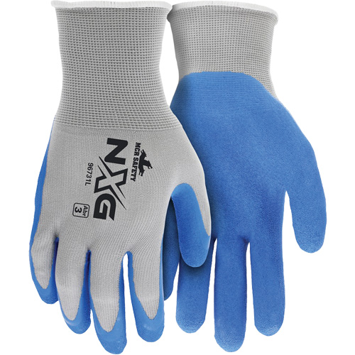 Gants enduits NXG, Grand, R&ecirc;vetement Latex de caoutchouc, Calibre 13, Enveloppe en Nylon Action Paper
