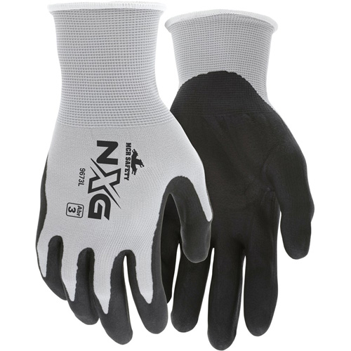 NXG&reg; Coated Gloves, Large, Foam Nitrile Coating, 13 Gauge, Nylon Shell Action Paper