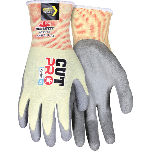 Cut Pro&reg; Cut Resistant Coated Gloves, Size Medium, 15 Gauge, Polyurethane Coated, Kevlar&reg; Shell, ASTM ANSI Level A2 Action Paper