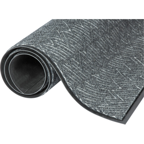 Triathlon Performance Entrance Mats, Wiper/Scraper, 6' x 10' x 7/16", Cool Grey Action Paper