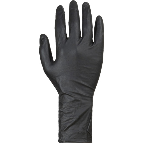 Gants jetables KeepKleen, Grand, Nitrile, 8 mils, Sans poudre, Noir Action Paper
