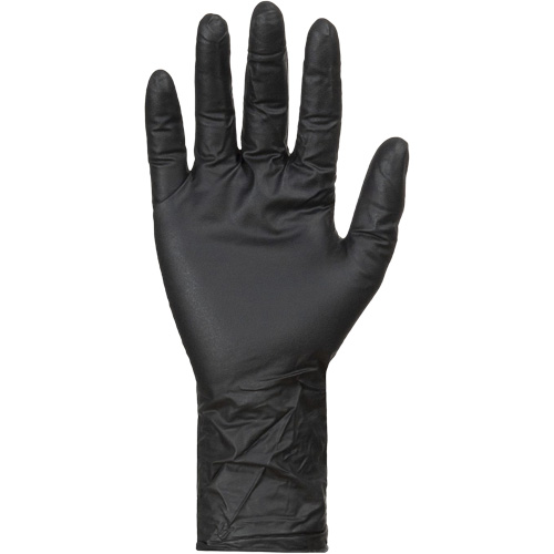 Gants jetables KeepKleen, Grand, Nitrile, 8 mils, Sans poudre, Noir Action Paper