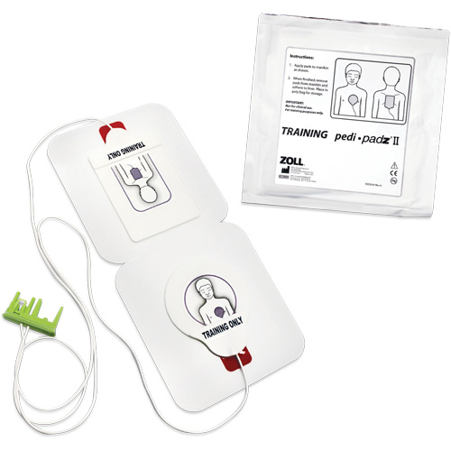 &eacute;lectrodes de formation Pedi Padz II, Zoll AED Plus Pour, Non m&eacute;dical Action Paper
