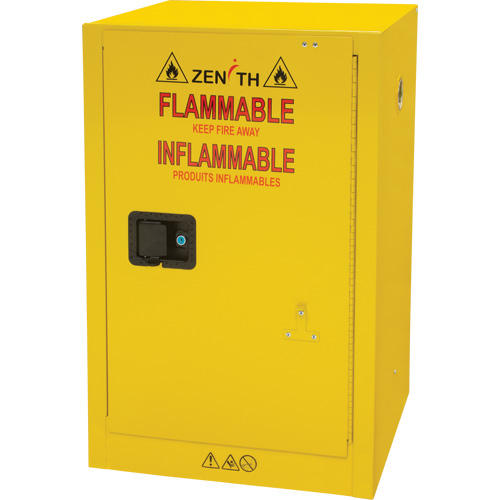 Flammable Storage Cabinet, 12 gal., 1 Door, 23" W x 35" H x 18" D Action Paper